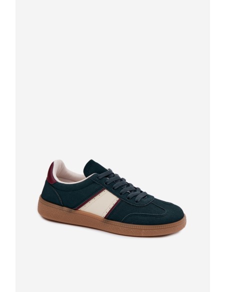 Women's Sneakers Made of Faux Leather Bottle Green Corelle
