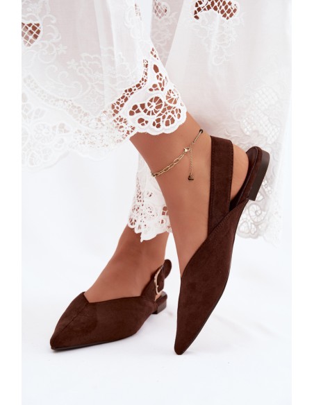 Women's Ballerinas With Buckle Dark Brown Tanelia