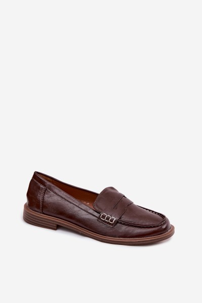 Women's Patent Leather Moccasins Chocolate Imitation Leather Roslyn 2