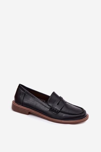 Women's Faux Leather Loafers Black Roslyn 2
