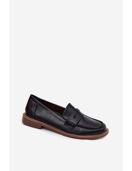 Women's Faux Leather Loafers Black Roslyn