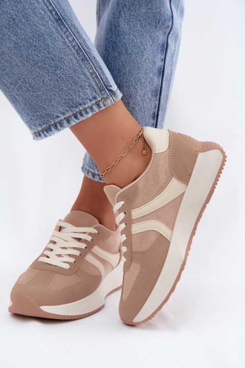 Women's Platform Sneakers Beige Laurelia