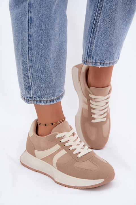 Women's Platform Sneakers Beige Laurelia