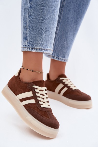 Women's Platform Sneakers Brown Giselia