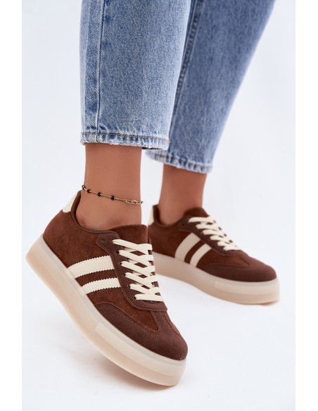 Women's Platform Sneakers Brown Giselia