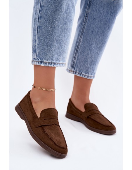Women's Eco Suede Chocolate Moccasins Renelia