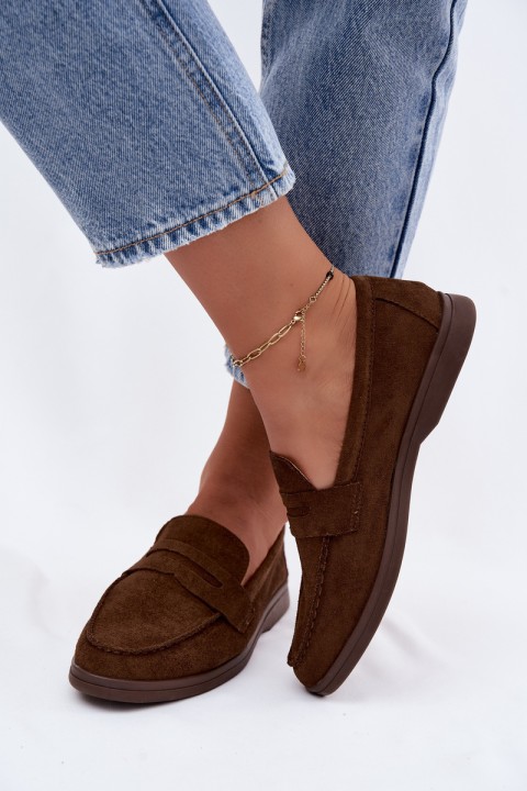 Women's Eco Suede Chocolate Moccasins Renelia
