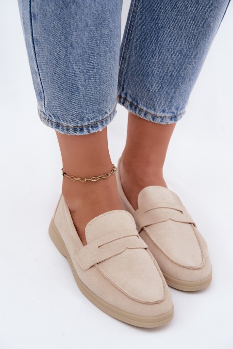 Women's Eco Suede Beige Loafers Renelia