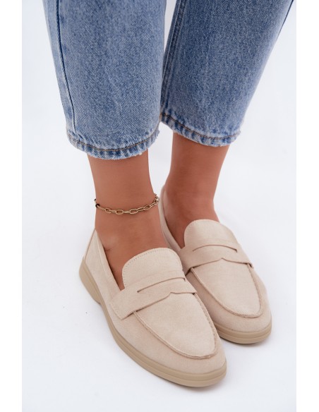 Women's Eco Suede Beige Loafers Renelia
