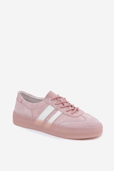 Suede Sneakers on Platform Pink Coralia 2