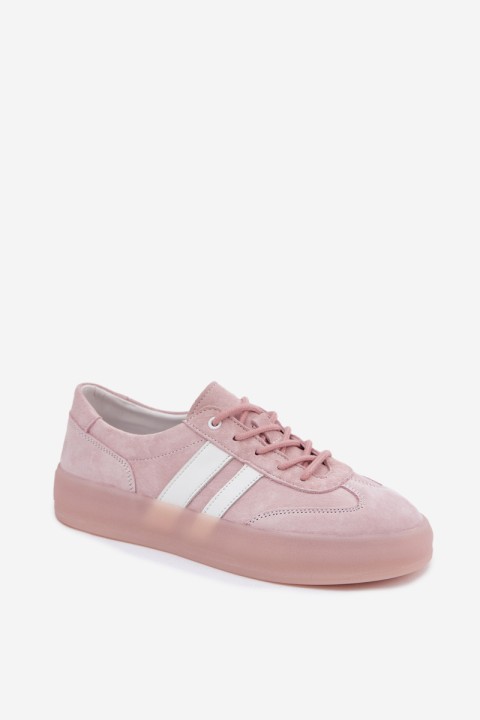 Suede Sneakers on Platform Pink Coralia