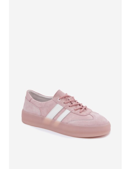 Suede Sneakers on Platform Pink Coralia