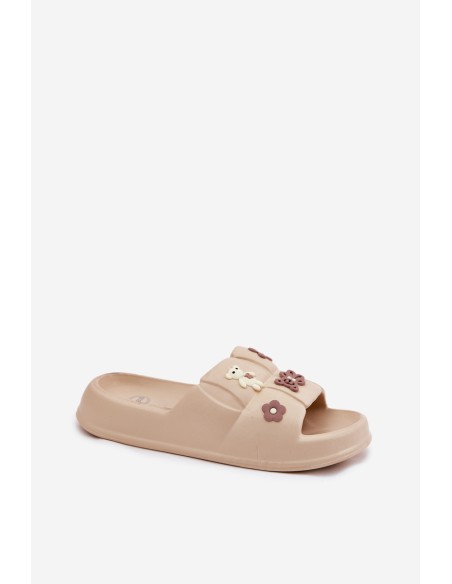 Foam Slippers With Clips Beige Redienna