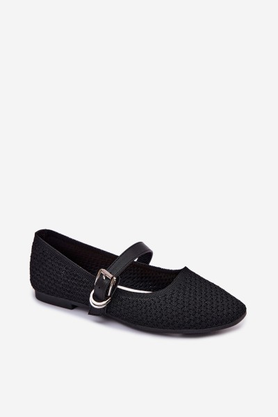 Fabric Ballerinas With Strap And Buckle Jelisa 2