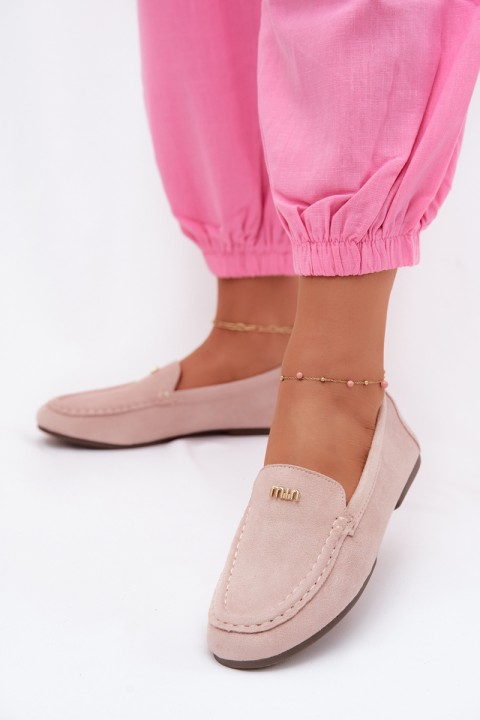 Women's Loafers with Small Gold Detail Dirty Pink Sarivelle