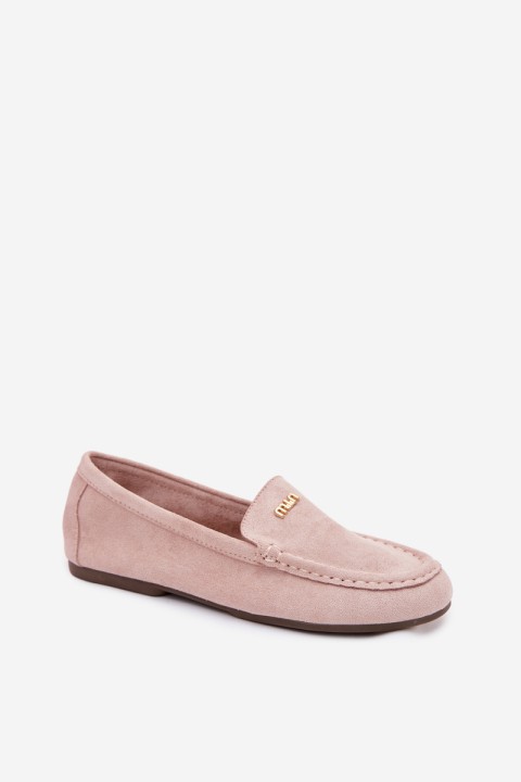 Women's Loafers with Small Gold Detail Dirty Pink Sarivelle