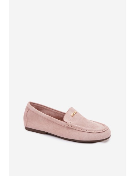 Women's Loafers with Small Gold Detail Dirty Pink Sarivelle