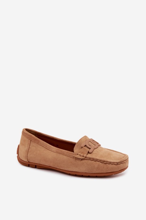 Women's Fashionable Suede Loafers Camel Rabell