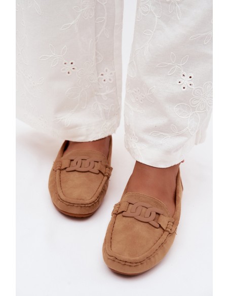 Women's Fashionable Suede Loafers Camel Rabell