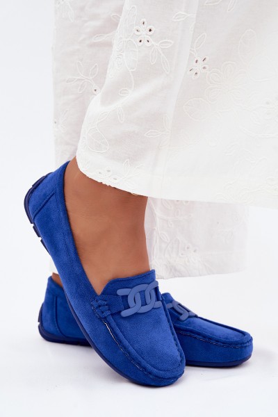 Women's Fashionable Suede Loafers Cobalt Blue Rabell