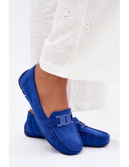 Women's Fashionable Suede Loafers Cobalt Blue Rabell