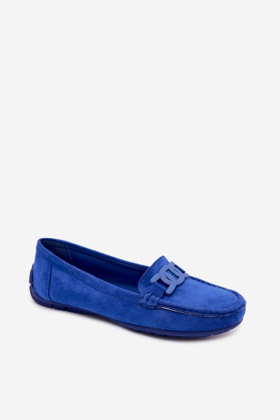 Women's Fashionable Suede Loafers Cobalt Blue Rabell 2