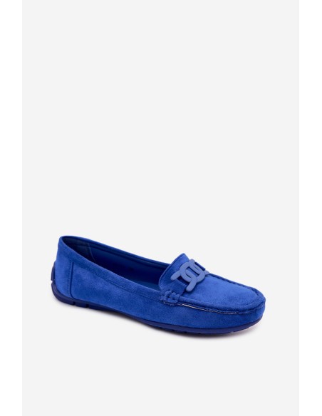 Women's Fashionable Suede Loafers Cobalt Blue Rabell