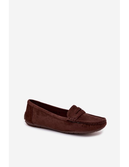 Women's Suede Moccasins Chocolate Lenvie