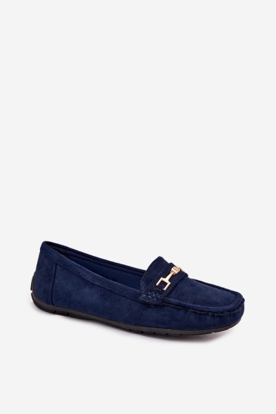 Women's Classic Suede Loafers Navy Blue Corinell 2
