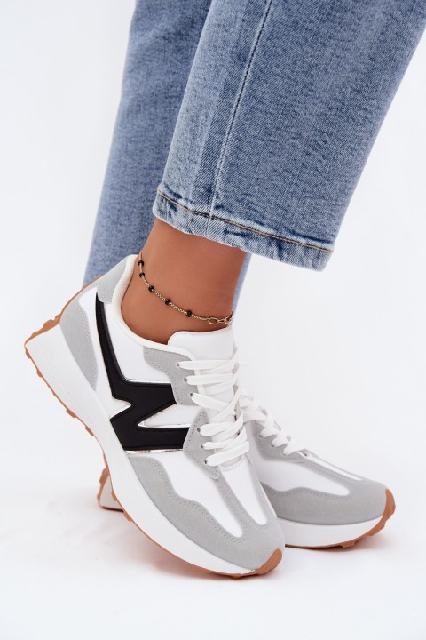 Women's Sports Sneakers White-Grey Britma