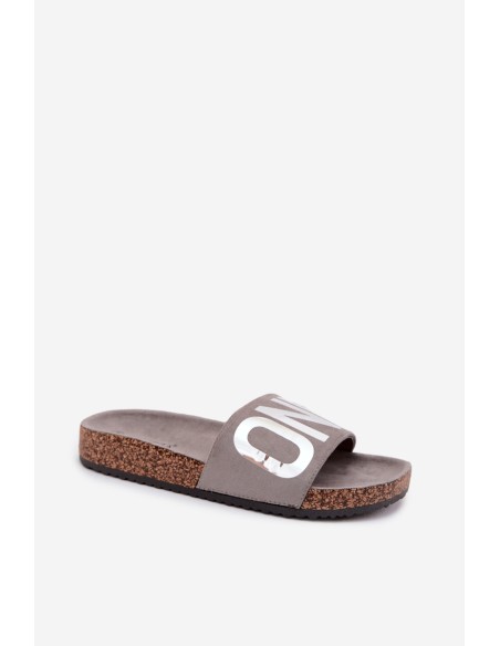 Women's Cork Platform Slides ONE Vinceza 22-2217 Gray