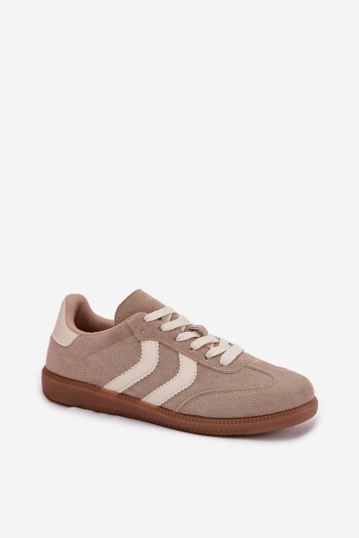 Women's Eco Suede Sneakers Dark Beige Jesavella 2