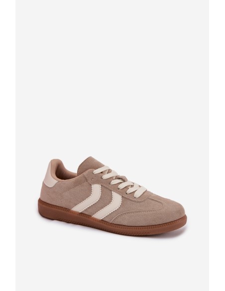 Women's Eco Suede Sneakers Dark Beige Jesavella