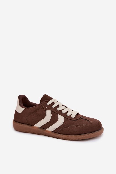 Women's Sneakers Made of Eco Suede Chocolate Jesavella 2