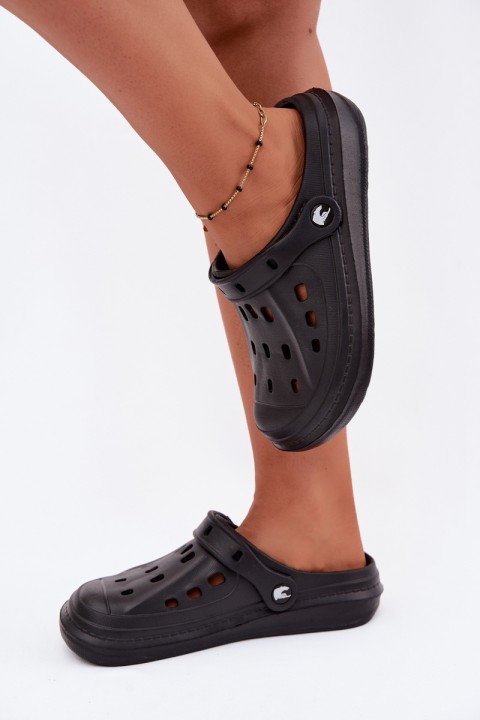 Women's Foam Clogs Black Cobble