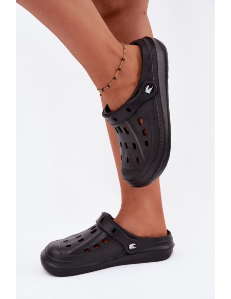Women's Foam Clogs Black Cobble
