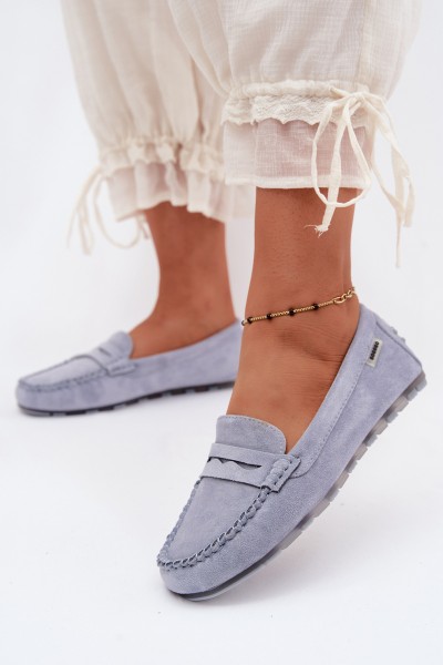 Women's Flat Suede Imitation Moccasins Blue Galadriel