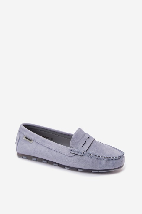 Women's Flat Suede Imitation Moccasins Blue Galadriel