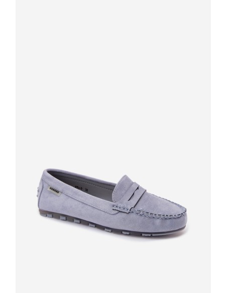 Women's Flat Suede Imitation Moccasins Blue Galadriel