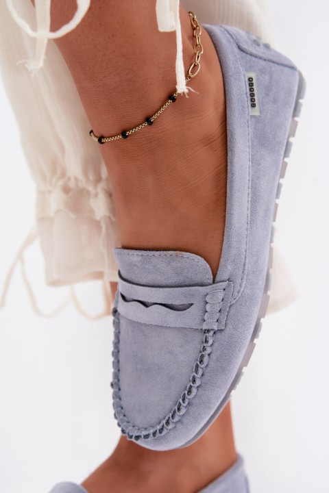 Women's Flat Suede Imitation Moccasins Blue Galadriel