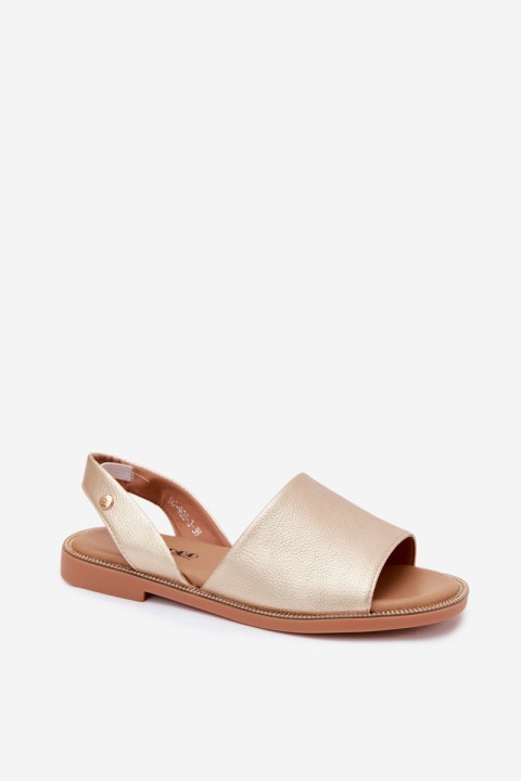 Women's Flat Gold Sandals Pollyanna