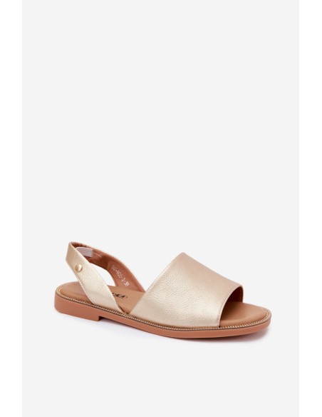 Women's Flat Gold Sandals Pollyanna