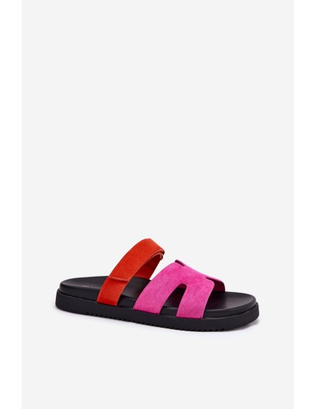 Women's Slippers With Velcro Fuchsia Vinceza 17401