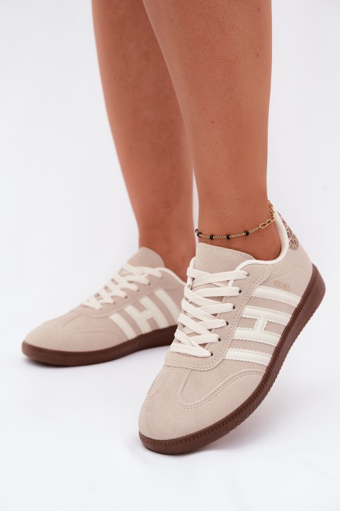 Women's Sneakers With Straps Beige Chrissy