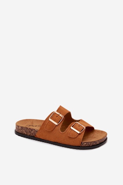Women's Slippers With Buckles Camel Brigid 2