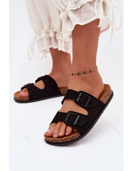 Women's Sandals with Buckles Black Brigid