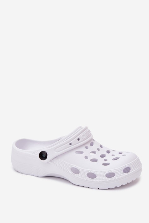 Women's White Foam Clogs Chodaki Parker