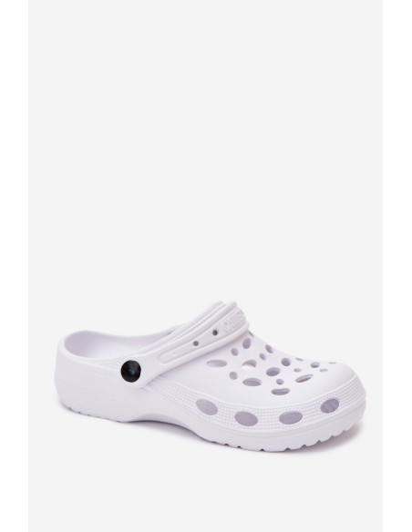 Women's White Foam Clogs Chodaki Parker