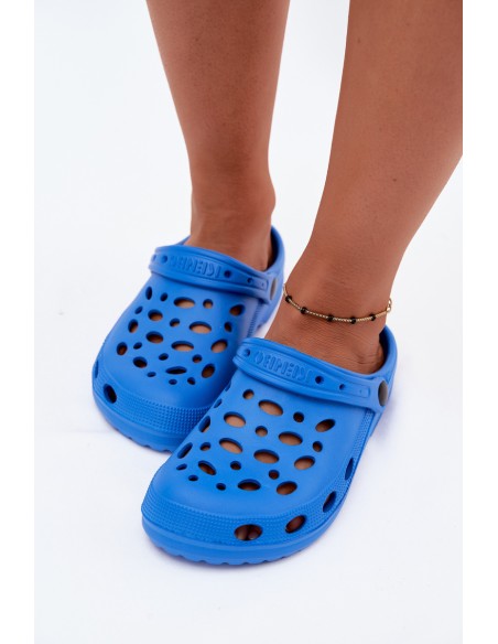 Women's Navy Blue Foam Clog Slides Parker