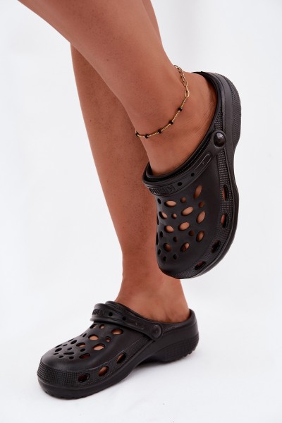 Women's Black Foam Clog Slides Parker